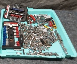 lot 19 image: Assortment of Wrenches and Sockets with Carrying Case