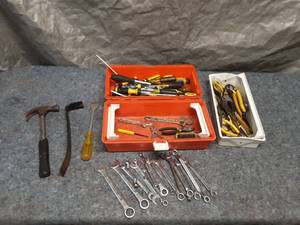 lot 24 image: Collection of Hand Tools Including Hammers, Wrenches, and Screwdrivers