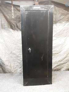 lot 96 image: Stack-On Tall Black Locking Gun Safe Cabinet