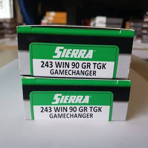 lot 23 image: SIERRA 243 WIND 90 gr GAMECHANGER  LOT OF 2 BOXES