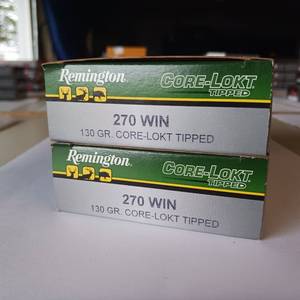 lot 24 image: REMINGTON CORE LOKT TIPPED 270 WIN 130 gr  lot of 2 boxes