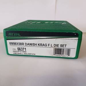 lot 45 image: RCBS 8MMX58R DANISH KRAG F L DIE SET