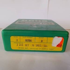 lot 46 image: RCBS RELOADING DIES  3 DIE SET .38 SPECIAL 