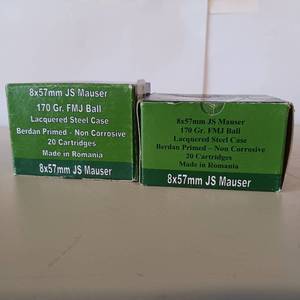 lot 73 image: 8 x 57 Mauser JS 170 gr Ball