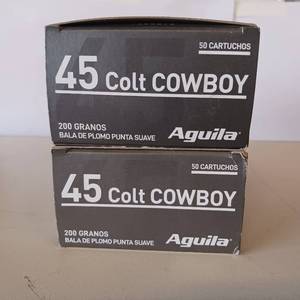 lot 77 image: 45 Colt Cowboy 200 gr  lot of 2 boxes.