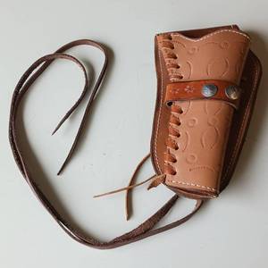 lot 112 image: Hand crafted by Wayne West Authentic Leather Holster