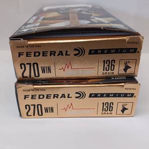 lot 156 image: FEDERAL 270 WIN  136 GR  ASCENT  PREMIUM  lot of 2 boxes