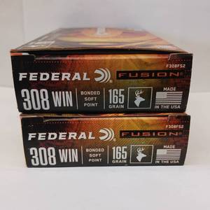 lot 162 image: FEDERAL 308 WIN  165 GRAIIN  Lot of 2 boxes