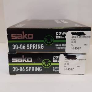 lot 174 image: SAKO 30-06  SPRING POWERHEAD BLADE  lead free hunting, lot of 2 boxes