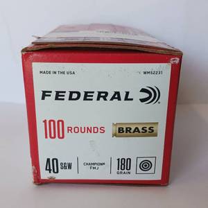 lot 214 image: Federal Champion 40 S&W 180 Grain FMJ - 100 Rounds
