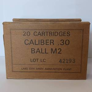 lot 220 image: 60 rounds total - .30 Caliber - Ball M2 - Lake City Army Ammunition