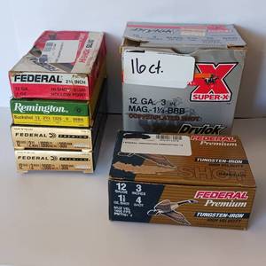 lot 226 image: 12G - Mixed Lot - Buckshot - Federal - Remington - Winchester - one partial box