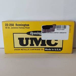 lot 229 image: UMC - 22-250 Remington - 45Gr - JHP - 20 cartridges
