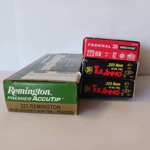lot 239 image: 223 ammo - Remington - Federal - TulAmmo - 50GR - 62GR - 55GR FMJ
