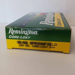 lot 245 image: 30-06 Ammo - Springfield - 150GR - Core-Loklt PSP - Full Box - 20 rounds Ammunition