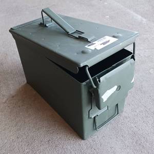lot 251 image: Metal Ammunition Box - Latch Lid - Ammo Box - GeoCache Box - Water resistant Seal Lid