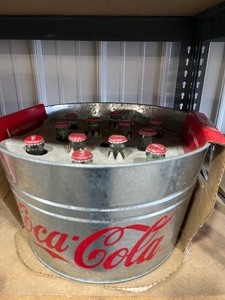 Metal Tub With Coke Bottles