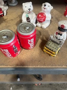lot 66 image: 3 sets of Coca Cola salt & peppers