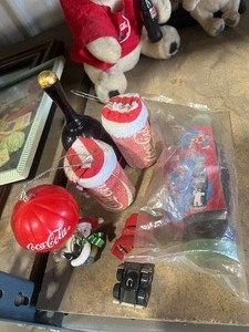 lot 63 image: Coca cola bell   truck   Christmas ornaments