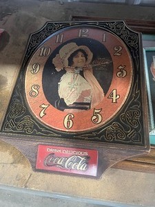 lot 61 image: 2 Coke Pictures  1 coke clock
