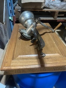 lot 25 image: Built in medicine cab   Meat or Food grinder