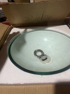 lot 22 image: Glass bowl  sink