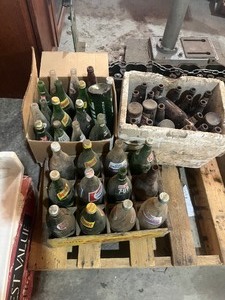 lot 15 image: 3 boxes of Bottles    one wood bottle box