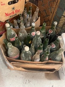 lot 13 image: 4 boxes of old bottles