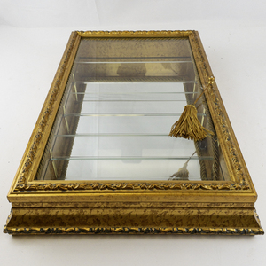 lot 10 image: HORCHOW CREAZIONI ARTISTICHE Gold Tone Decorative Wall Mounted Display Cabinet