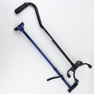 lot 123 image: Group of 2 Black & Blue Adjustable Walking Canes