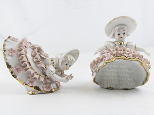 lot 159 image: 1950s LEFTON Set of Two KW1412 Bloomer Girls Geo. Z Lefton