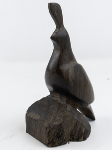 lot 165 image: Hand Carved() Wooden Folk Art Quail Figure