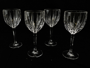 lot 176 image: WATERFORD 8 12 Set of 4 Omega Marquis Cristal Wine Glasses