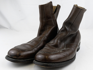 lot 186 image: VINTAGE Mason OSullivan 8 12 Brown Leather BeatleMod Boots. D 909 2450K7 -Made in the USA