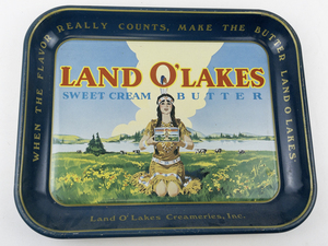 lot 14 image: 13 Land O Lakes Sweet Cream Butter Metal Tray