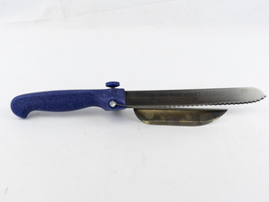 lot 268 image: The Magic Knife Molybdenum Steel Bread Knife with Sleeve.