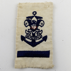 lot 286 image: 1950s Sea Scout Apprentice Rank Explorer White Twill Be Prepared Patch