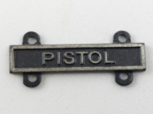 lot 296 image: US Army PISTOL Marksmanship Sterling Silver Qualification Bar