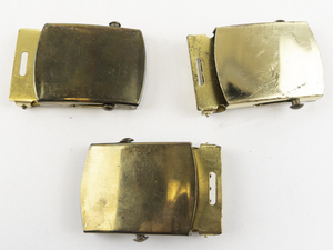 lot 315 image: Group of Three US Army Solid Brass Belt Buckles.