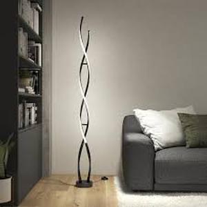 Artika Swirl 59 in. Black Modern 1-Light Dimmable Integrated LED Standard Floor Lamp for Living Room   Customer Returns See Pictures
