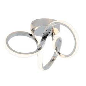 lot 37 image: Artika Swirl 13 in. 1-Light Modern Chrome Integrated LED Flush Mount Ceiling Light Fixture for Kitchen or Bedroom Customer Returns See Pictures