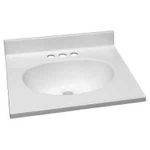 lot 38 image: Lot of Cultured Marble Vanity Top Customer Returns See Pictures