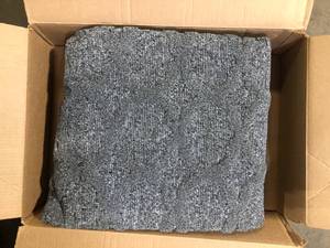 lot 28 image: Garland Rug Garden Trellis 6 ft. x 6 ft. Heather Gray Square IndoorOutdoor Area Rug  Customer Returns See Pictures
