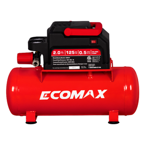 lot 142 image: Ecomax 2-Gallon Hotdog Air Compressor with 11 Accessories