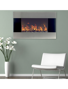 lot 172 image: 35 Stainless Steel Wall-Mount Electric Fireplace