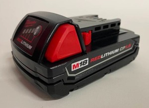 lot 10 image: Milwaukee Power Tools M18 18-Volt Red Lithium CP1.5 Battery Pack - New