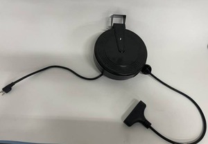 lot 85 image: Bayco Model 801 Triple-Tap 30 Retractable  Retracting Hanging Mountable Extension Power Cord Cable System