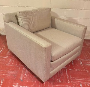 lot 79 image: Mid Century Upholstered Arm Chair