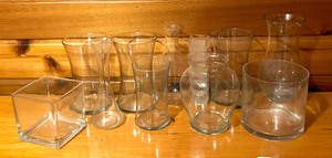 lot 85 image: Variety of Clear Glass Vases