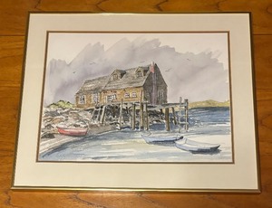 lot 90 image: Lovely Original Signed Watercolor Painting